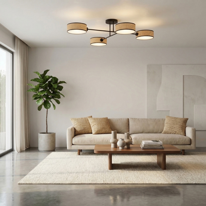 Plafondlampa MAGA 4xE14/10W/230V beige