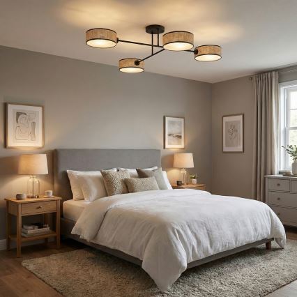 Plafondlampa MAGA 4xE14/10W/230V beige