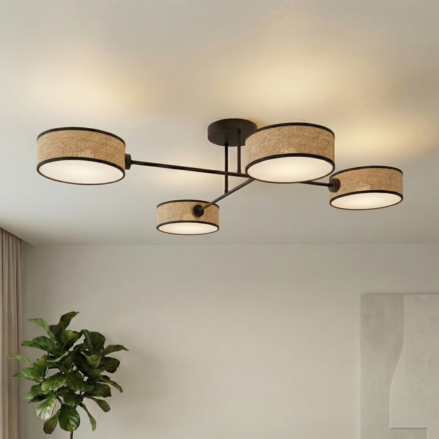 Plafondlampa MAGA 4xE14/10W/230V beige