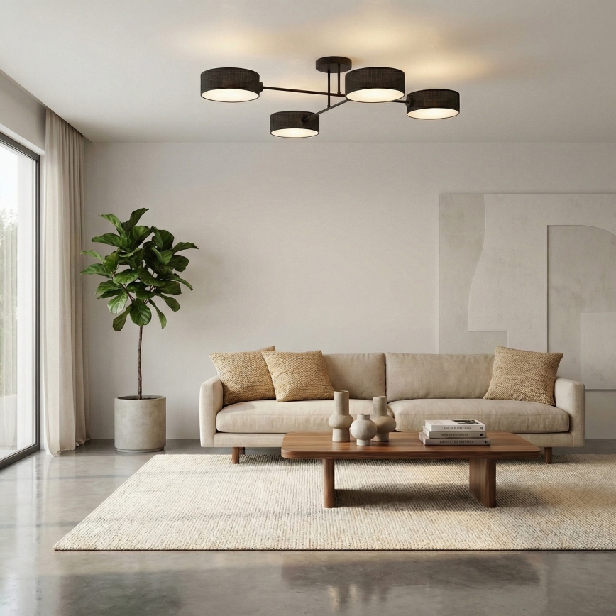 Plafondlampa MAGA 4xE14/10W/230V svart