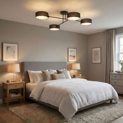 Plafondlampa MAGA 4xE14/10W/230V svart