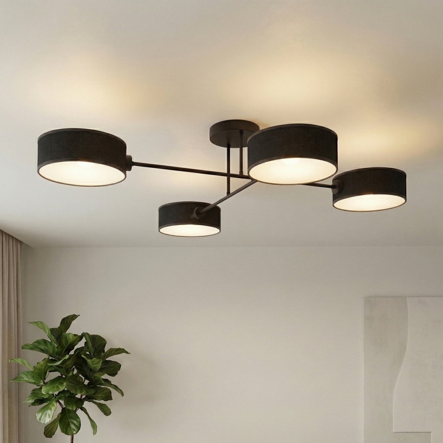 Plafondlampa MAGA 4xE14/10W/230V svart