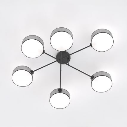 Plafondlampa MAGA 6xE14/10W/230V grå