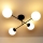 Plafondlampa MOON 4xE27/15W/230V svart