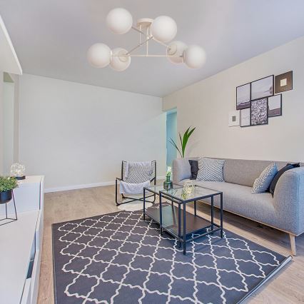 Plafondlampa MOON 6xE27/15W/230V krämfärgad