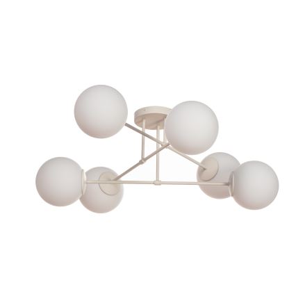 Plafondlampa MOON 6xE27/15W/230V krämfärgad