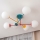 Plafondlampa MOON 6xE27/15W/230V turkos/gul/röd