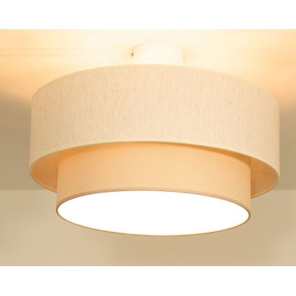 Plafondlampa NATIA 1xE27/60W/230V Ø 45 cm krämvit