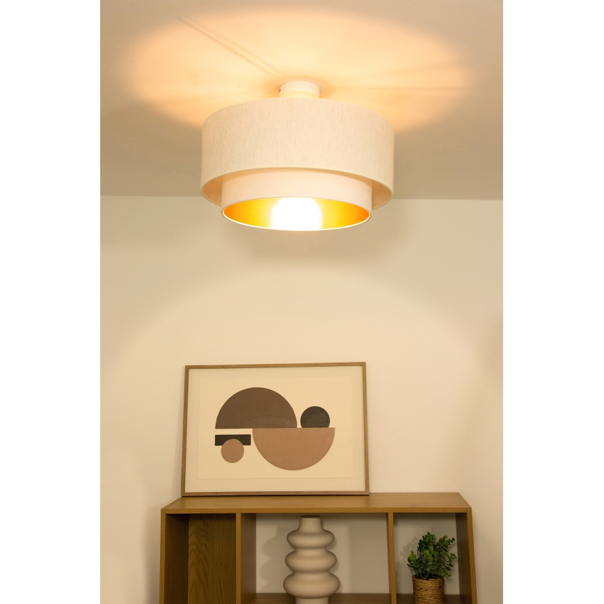 Plafondlampa NATIA 1xE27/60W/230V Ø 45 cm vit