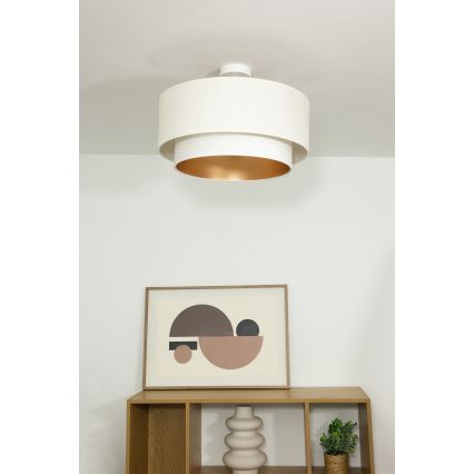 Plafondlampa NATIA 1xE27/60W/230V Ø 45 cm vit