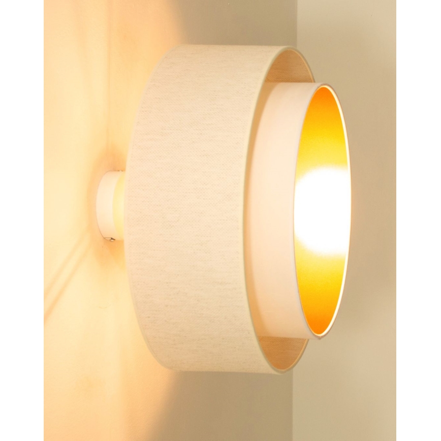 Plafondlampa NATIA 1xE27/60W/230V Ø 45 cm vit