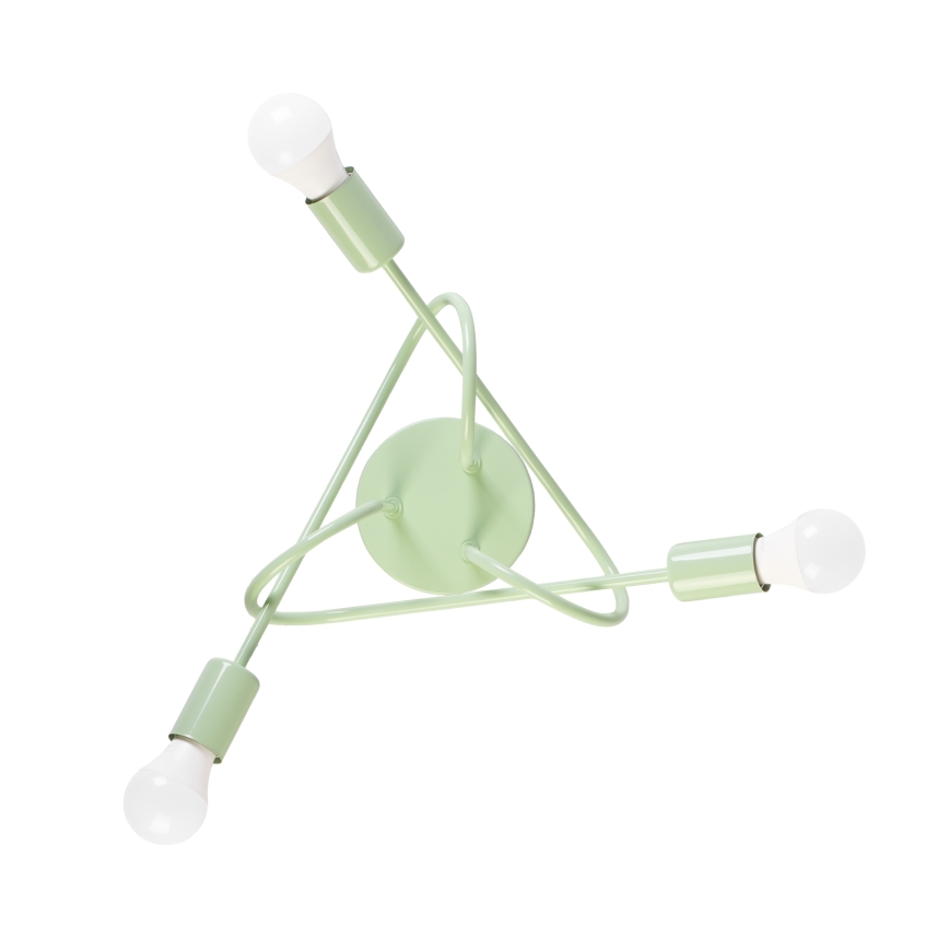 Plafondlampa OXFORD 3xE27/15W/230V grön