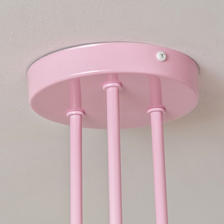 Plafondlampa OXFORD 3xE27/15W/230V rosa