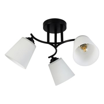 Plafondlampa PAFOS 3xE27/15W/230V svart