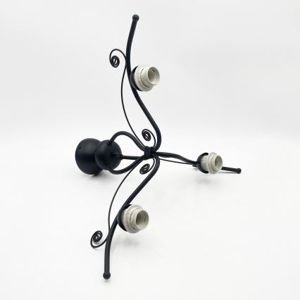 Plafondlampa RETRO 3xE27/60W/230V svart/vit