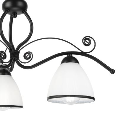 Plafondlampa RETRO 3xE27/60W/230V svart/vit