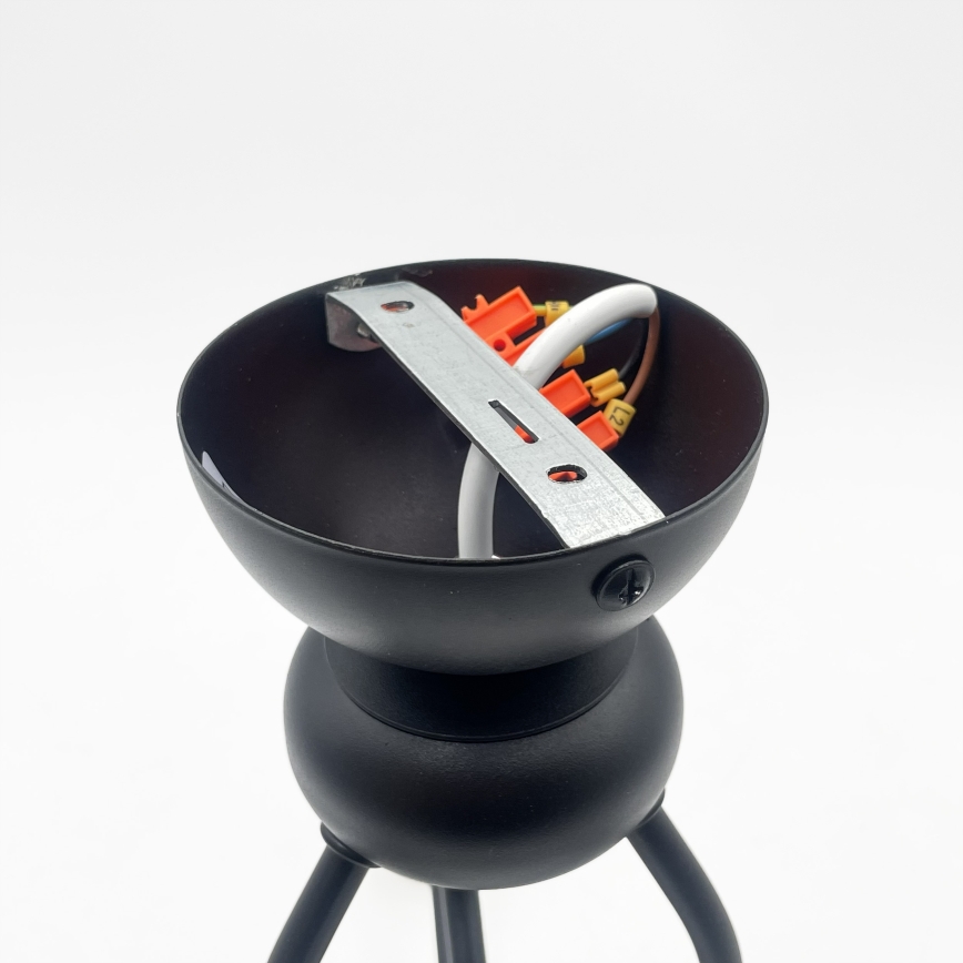 Plafondlampa RETRO 3xE27/60W/230V svart/vit