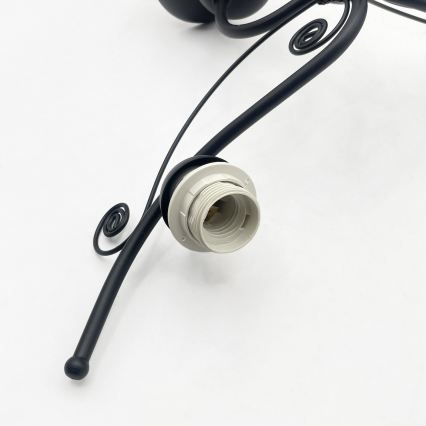 Plafondlampa RETRO 3xE27/60W/230V svart/vit