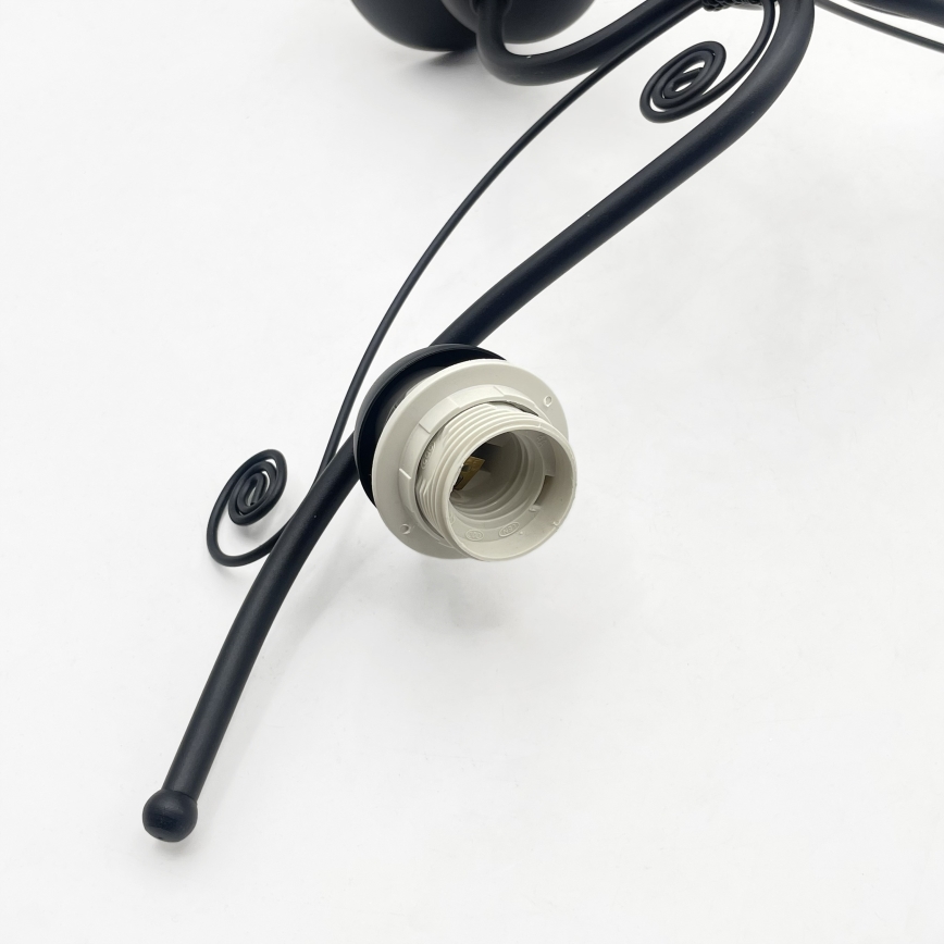 Plafondlampa RETRO 3xE27/60W/230V svart/vit