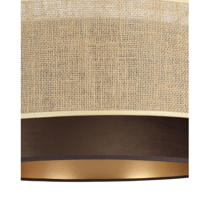 Plafondlampa SARTA 1xE27/60W/230V Ø 45 cm brun/jute