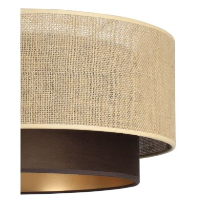 Plafondlampa SARTA 1xE27/60W/230V Ø 45 cm brun/jute
