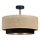 Plafondlampa SARTA 1xE27/60W/230V Ø 45 cm svart/jute