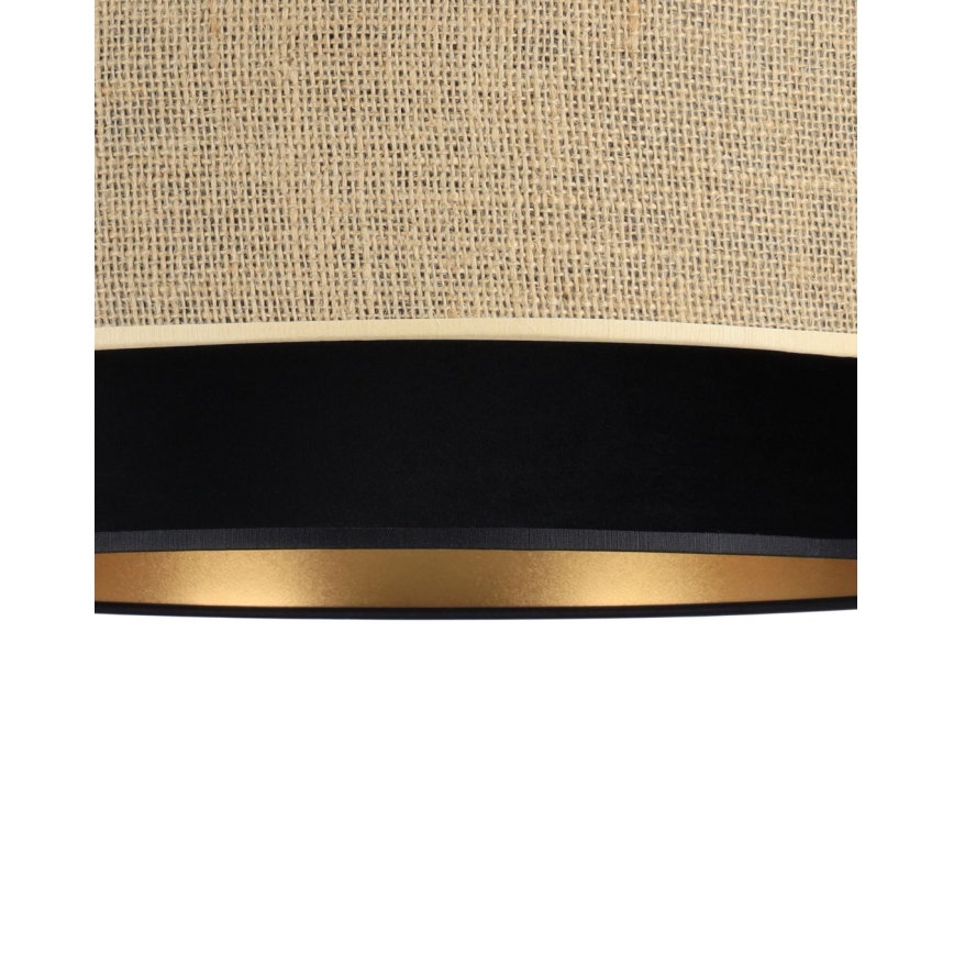 Plafondlampa SARTA 1xE27/60W/230V Ø 45 cm svart/jute
