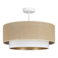 Plafondlampa SARTA 1xE27/60W/230V Ø 45 cm vit/jute