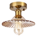 Plafondlampa TRISH 1xE27/15W/230V guld/rökbeige