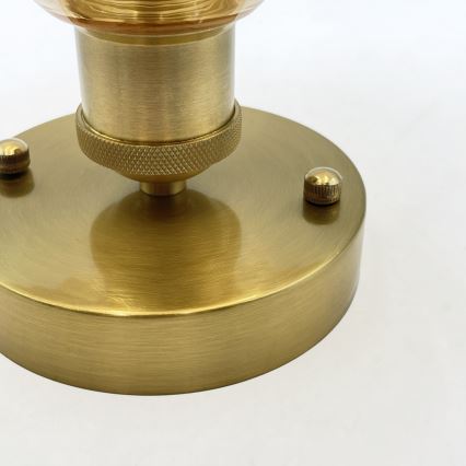 Plafondlampa TRISH 1xE27/15W/230V guld/rökbeige