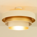 Plafondlampa WENTA 1xE27/60W/230V Ø 50 cm beige/guld