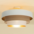 Plafondlampa WENTA 1xE27/60W/230V Ø 50 cm beige/jute