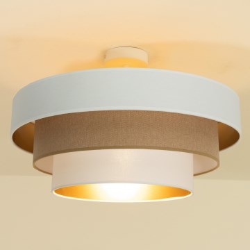 Plafondlampa WENTA 1xE27/60W/230V Ø 50 cm beige/jute