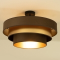 Plafondlampa WENTA 1xE27/60W/230V Ø 50 cm brun/guld