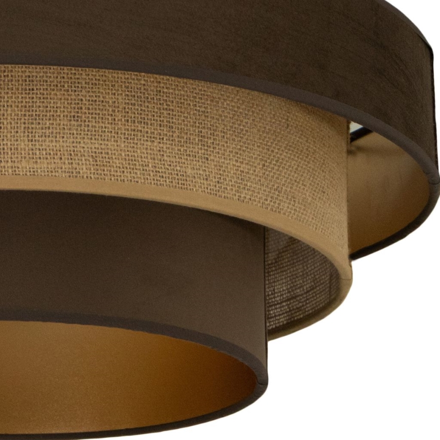 Plafondlampa WENTA 1xE27/60W/230V Ø 50 cm brun/jute
