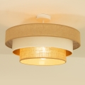 Plafondlampa WENTA 1xE27/60W/230V Ø 50 cm jute/beige