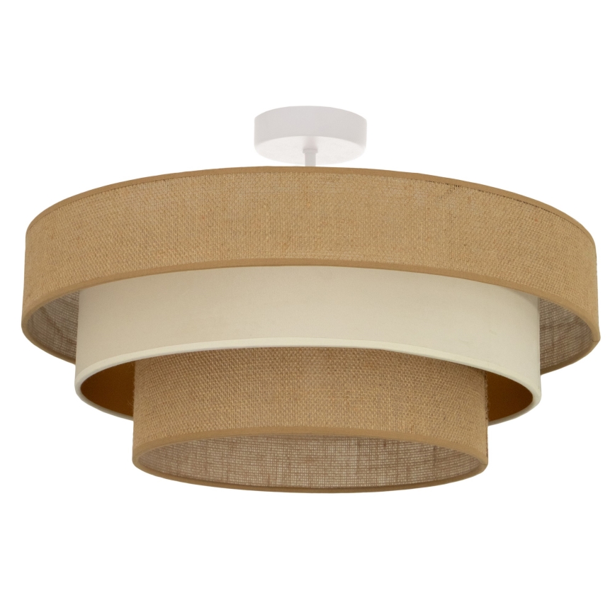 Plafondlampa WENTA 1xE27/60W/230V Ø 50 cm jute/beige