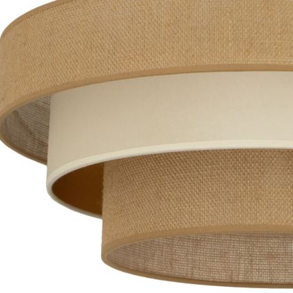 Plafondlampa WENTA 1xE27/60W/230V Ø 50 cm jute/beige