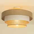 Plafondlampa WENTA 1xE27/60W/230V Ø 50 cm jute/krämvit