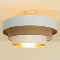Plafondlampa WENTA 1xE27/60W/230V Ø 50 cm vit/brun