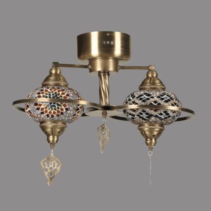 Plafondlampa YENI 1xE27/40W/230V bronsfärgad