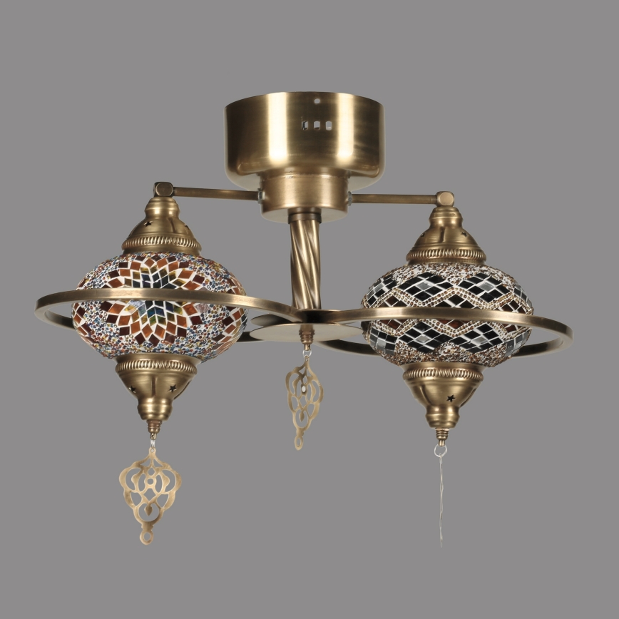 Plafondlampa YENI 1xE27/40W/230V bronsfärgad