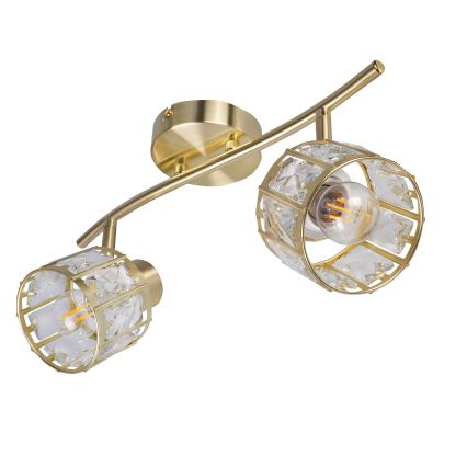 Plafondlampa ZAHARA 2xE27/10W/230V, guldig