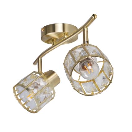 Plafondlampa ZAHARA 2xE27/10W/230V, guldig