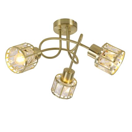Plafondlampa ZAHARA 3xE27/10W/230V guld