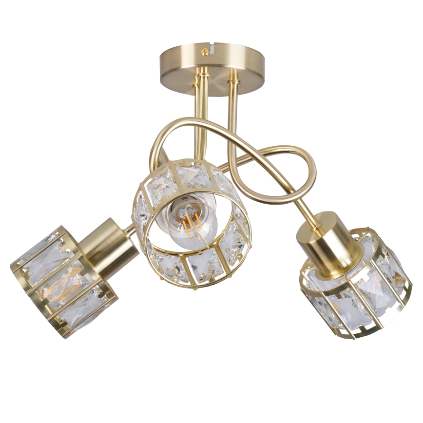Plafondlampa ZAHARA 3xE27/10W/230V guld