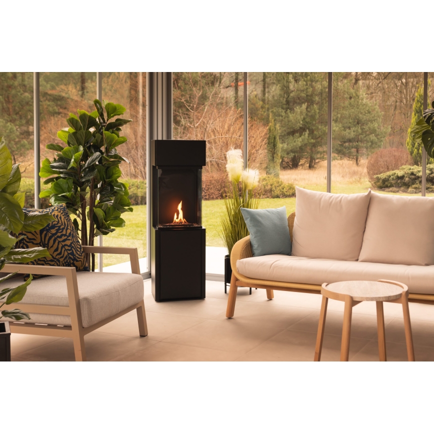 Planika - BIO-eldstad med fjärrkontroll 126,2x40 cm 3,5kW/230V svart