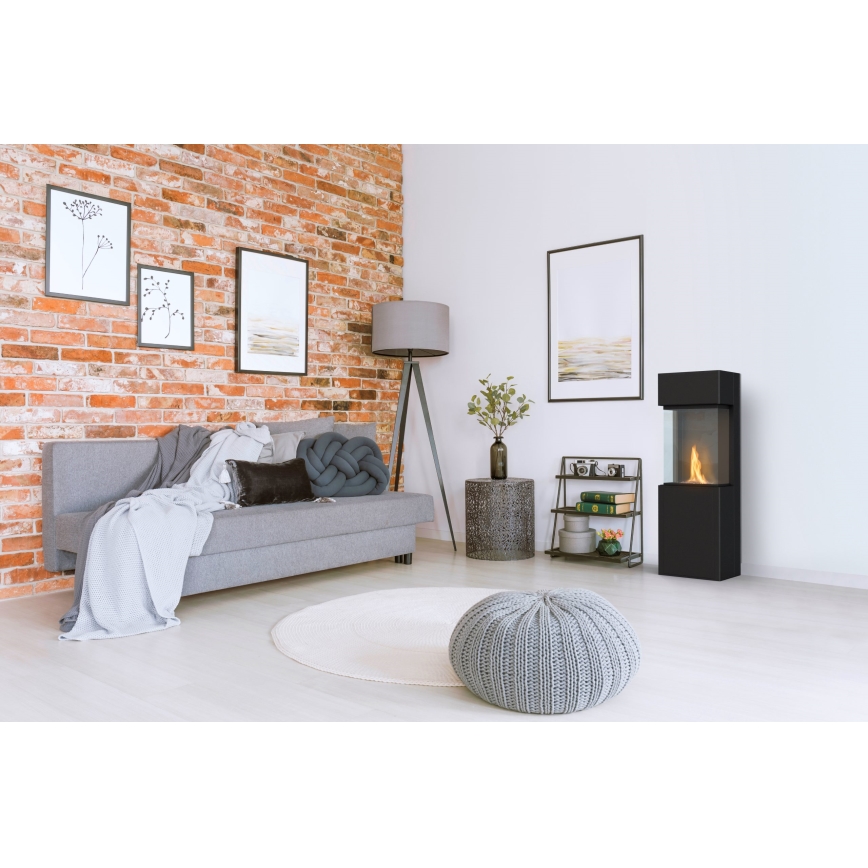 Planika - BIO-eldstad med fjärrkontroll 126,2x40 cm 3,5kW/230V svart