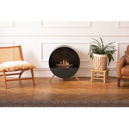 Planika - BIO-eldstad med fjärrkontroll 72,6x65 cm 2,5kW/230V svart