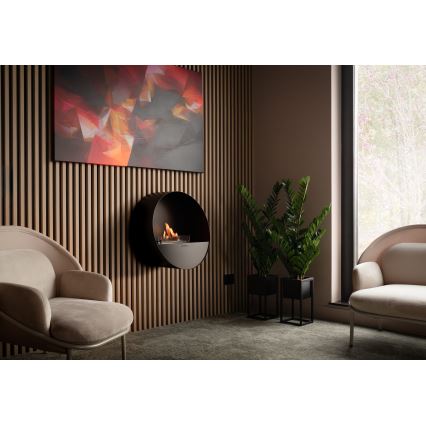 Planika - BIO-eldstad med fjärrkontroll 72,6x65 cm 2,5kW/230V svart